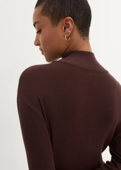 Maxi-Feinstrickkleid aus fließendem Viskose-Mix