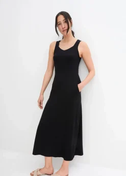 Maxikleid aus Baumwoll- Viskose Mischung