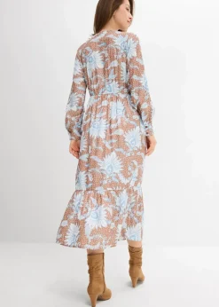 Maxikleid aus feinem Viskose-Mix