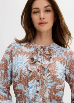 Maxikleid aus feinem Viskose-Mix