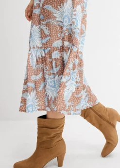 Maxikleid aus feinem Viskose-Mix