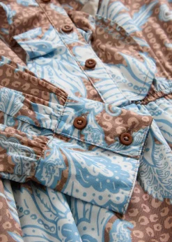 Maxikleid aus feinem Viskose-Mix