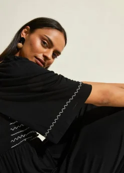 Maxikleid aus fließendem Viskose-Mix