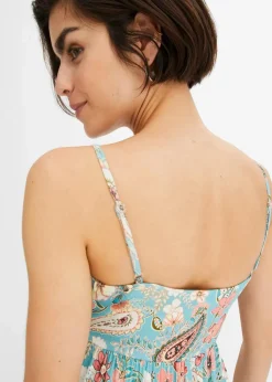 Maxikleid aus fließendem Viskose-Mix