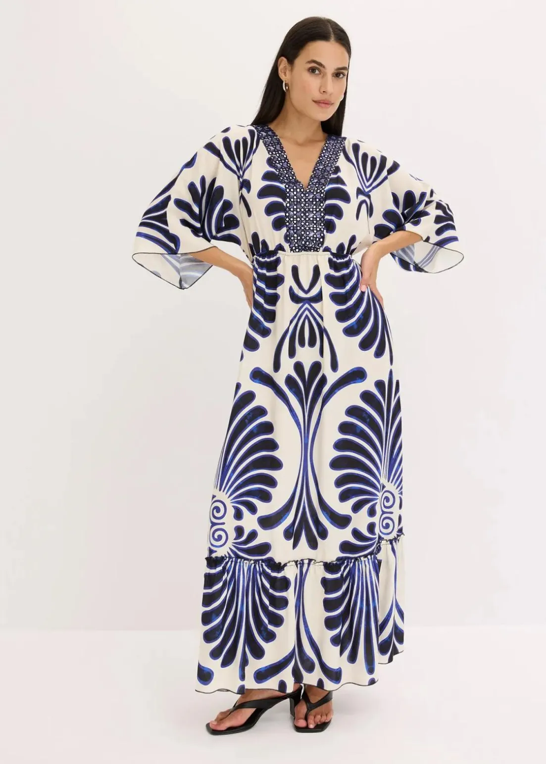 Maxikleid aus fließender Viskose