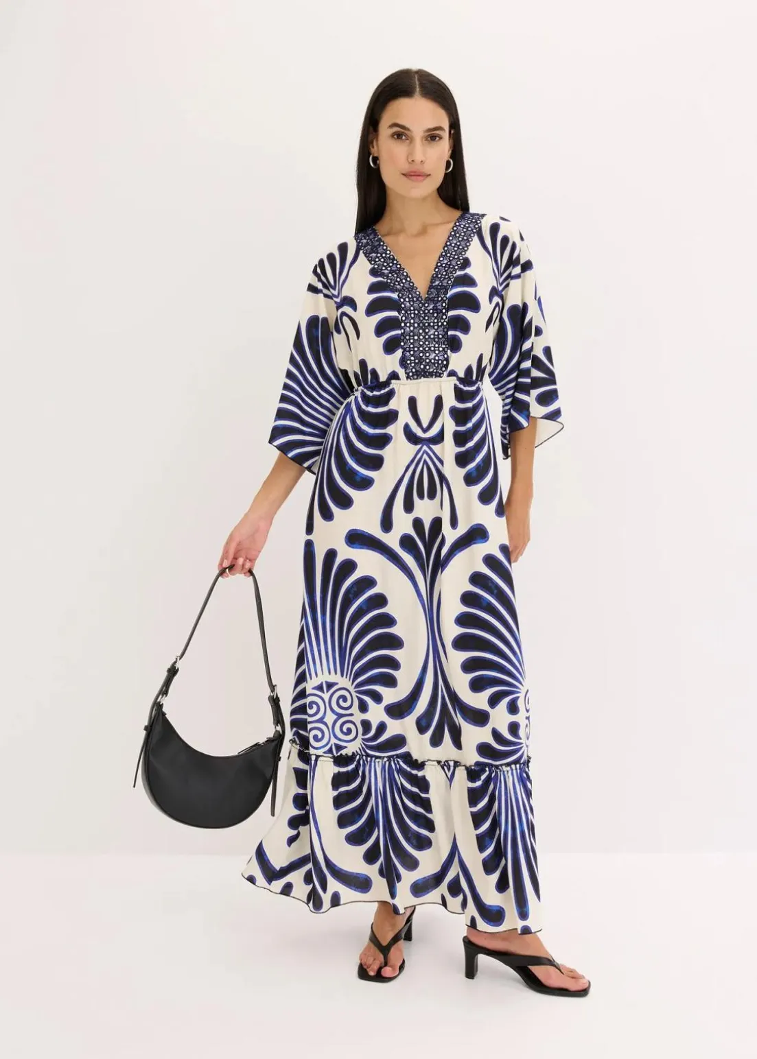 Maxikleid aus fließender Viskose