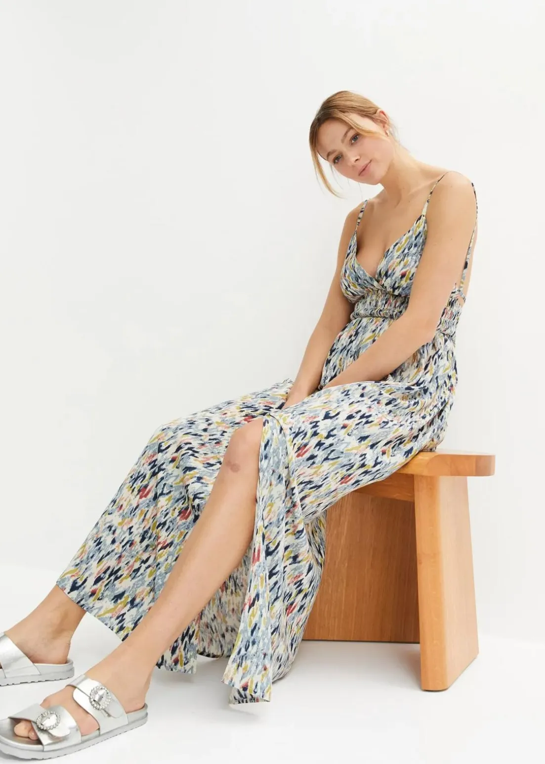 Maxikleid aus fließender Viskose