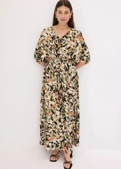 Maxikleid aus fließender Viskose mit Pailletten