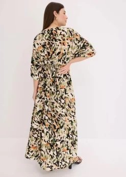 Maxikleid aus fließender Viskose mit Pailletten