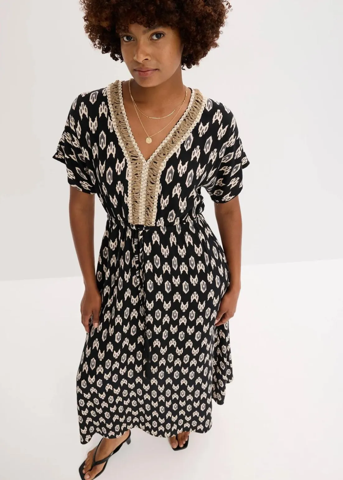 Maxikleid aus fließender Viskose