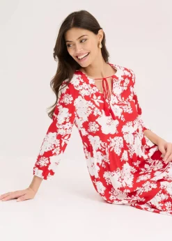 Maxikleid aus fließender Viskose