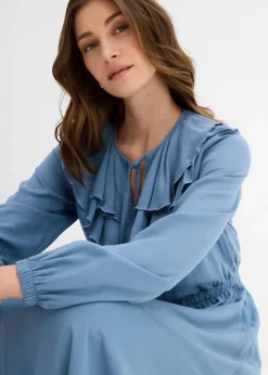 Maxikleid aus fließender Viskose