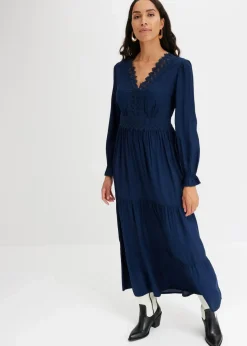 Maxikleid aus reiner Viskose