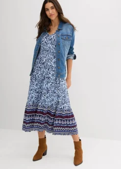 Maxikleid aus softem Viskose-Elasthan-Mix