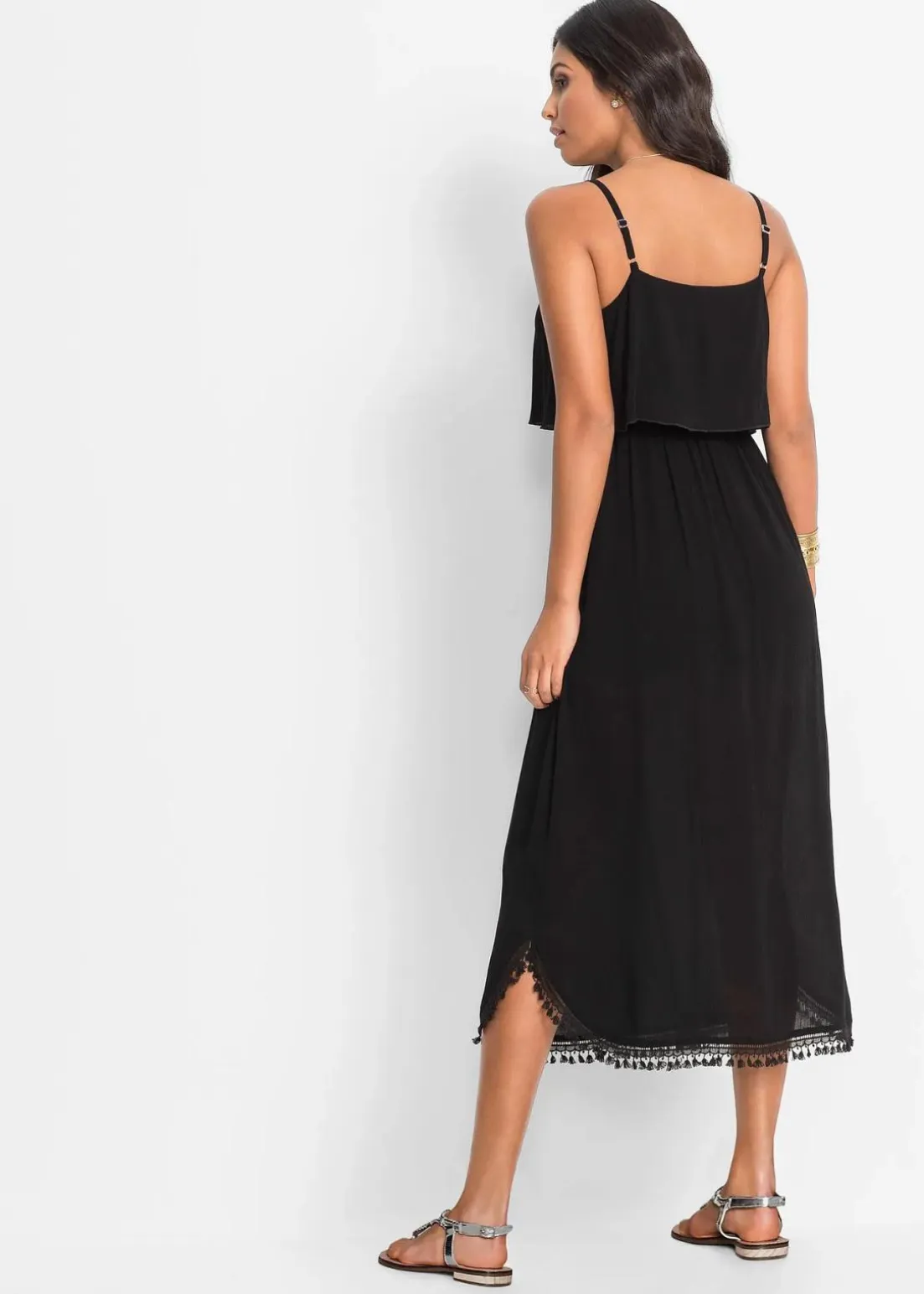 Maxikleid aus strukturierter Viskose