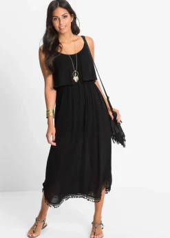 Maxikleid aus strukturierter Viskose