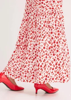 Maxikleid aus Viskose-Mix