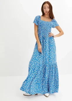 Maxikleid aus Viskose-Mix