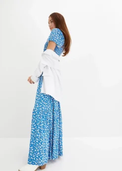 Maxikleid aus Viskose-Mix