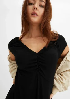 Maxikleid aus Viskose-Mix