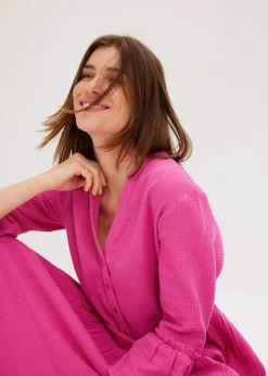 Maxikleid aus weichem Musselin