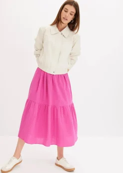 Maxikleid aus weichem Musselin