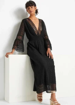 Maxikleid in Crochet-Optik