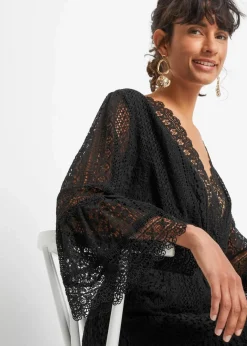 Maxikleid in Crochet-Optik