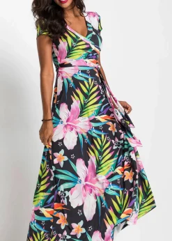 Maxikleid in Wickeloptik