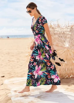 Maxikleid in Wickeloptik