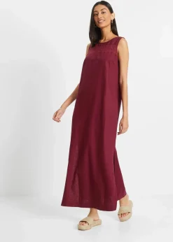 Maxi-Kleid mit Leinen