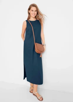 Maxi-Kleid mit Leinen