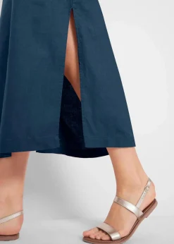Maxi-Kleid mit Leinen