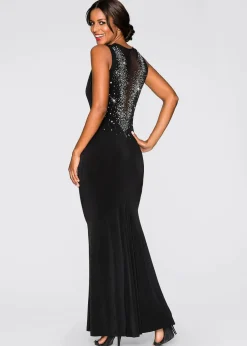 Maxikleid Strasssteinen am Rückenausschnitt