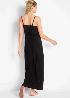 Maxikleid, tailliert aus fließendem Viskose Mix