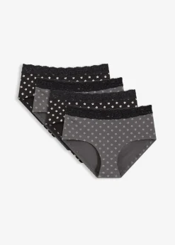 Maxipanty mit Spitze mit Bio-Baumwolle (4er Pack)