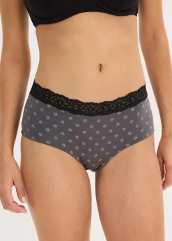 Maxipanty mit Spitze mit Bio-Baumwolle (4er Pack)