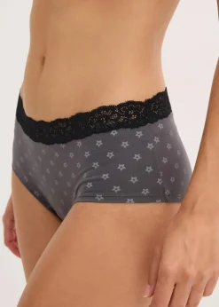 Maxipanty mit Spitze mit Bio-Baumwolle (4er Pack)