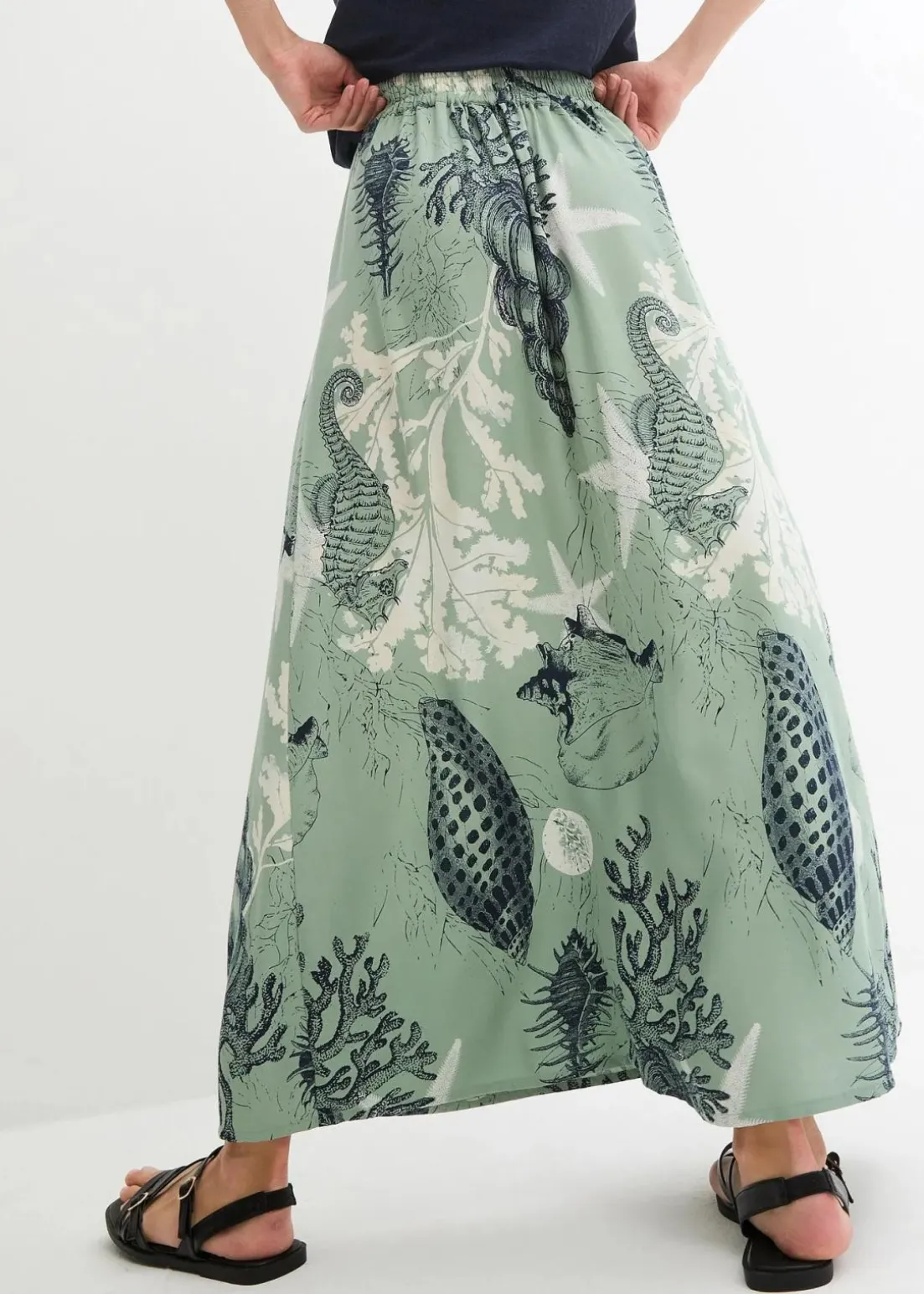 Maxirock aus fließender Viskose