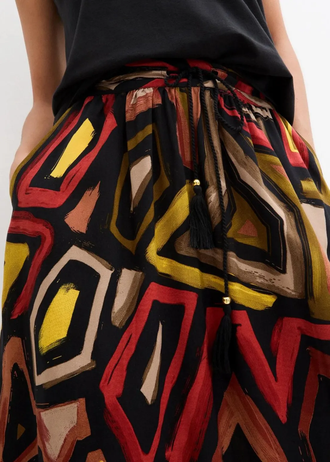 Maxirock aus fließender Viskose