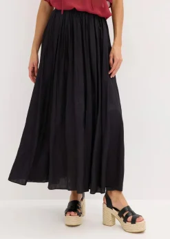 Maxirock aus strukturiertem Crinkle