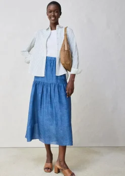 Maxirock mit Seidenanteil