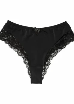 Maxislip mit blumiger Spitze