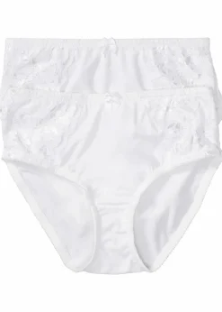 Maxislip mit zarter Spitze (2er Pack)
