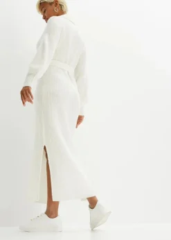 Maxi-Strickkleid mit Gürtel (2-tlg. Set)
