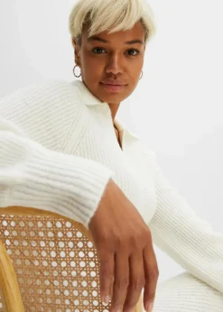 Maxi-Strickkleid mit Gürtel (2-tlg. Set)