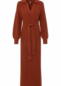 Maxi-Strickkleid mit Gürtel (2-tlg. Set)
