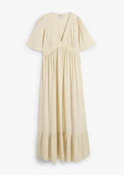 Maxi-Stufenkleid aus fließender Viskose