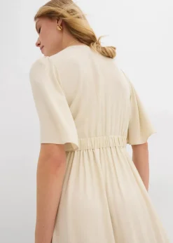 Maxi-Stufenkleid aus fließender Viskose