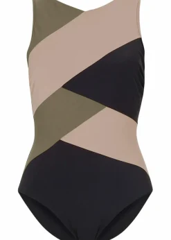 Medium Shape-Badeanzug in Wickeloptik